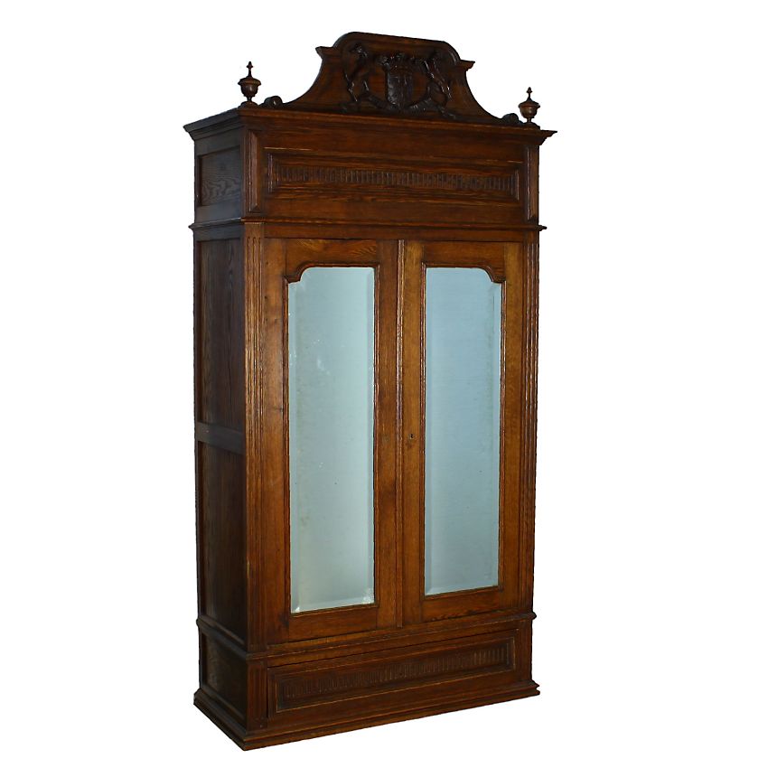   Collection French Antique Carved Oak Hunting Lodge Wardrobe Armoire z
